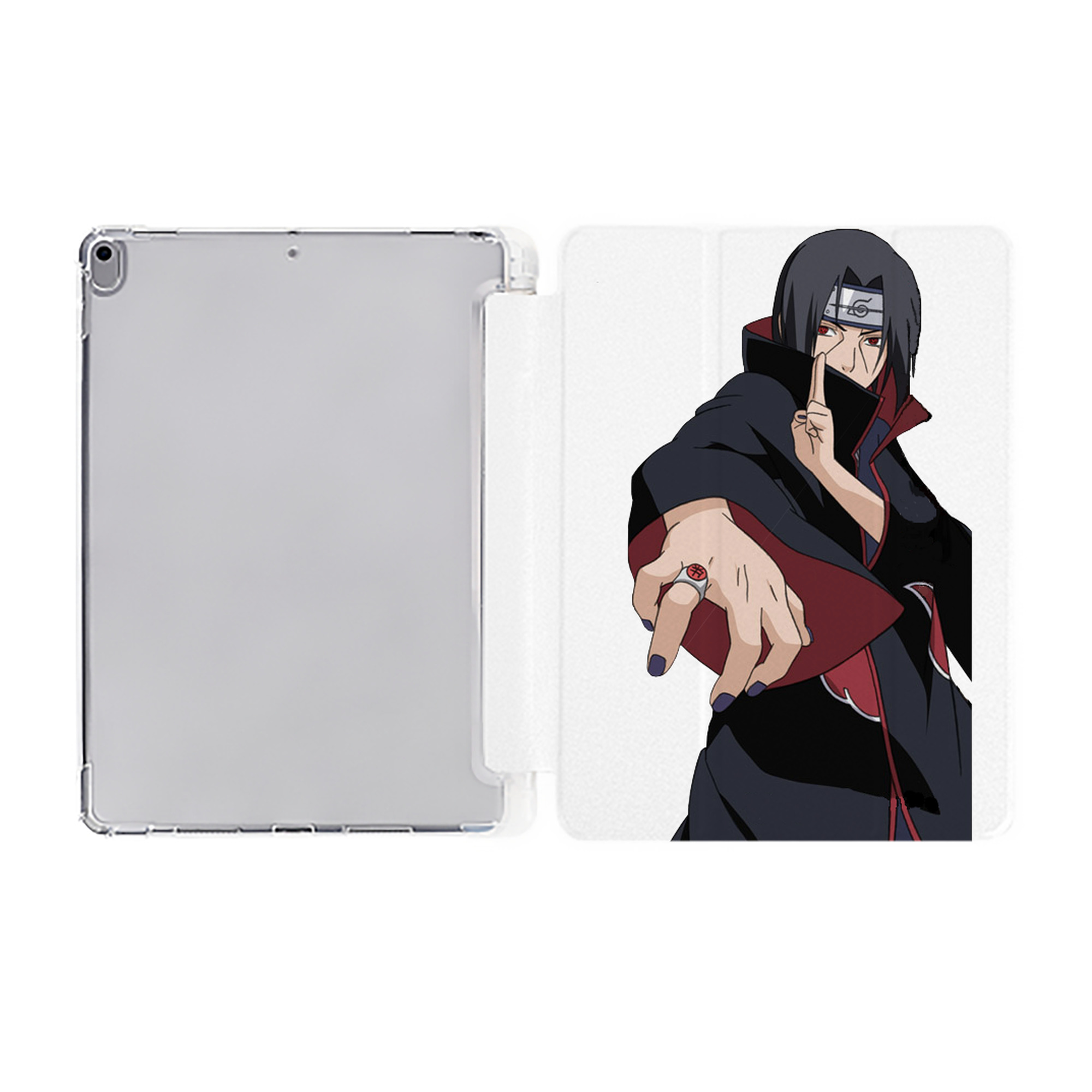 （画像用） NARUTO -ナルト- うちは イタチ Uchiha Itachi IPad ケース ペン収納付き 三つ折りスタンド PUレザー×シリコン 対応機種9.5/10.5/10.9インチ